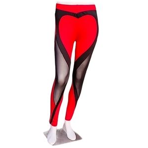 ❤️ Hello Valentine! NEW Women's Sweetheart Yoga Pants/Leggings with Sheer Panels